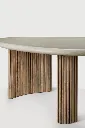 product_wf_11237_Boomerang_outdoor_coffee_table_concrete_top_reclaimed_teak_base_Light-Grey_pebble_shape_90x61x29_det01_web.webp