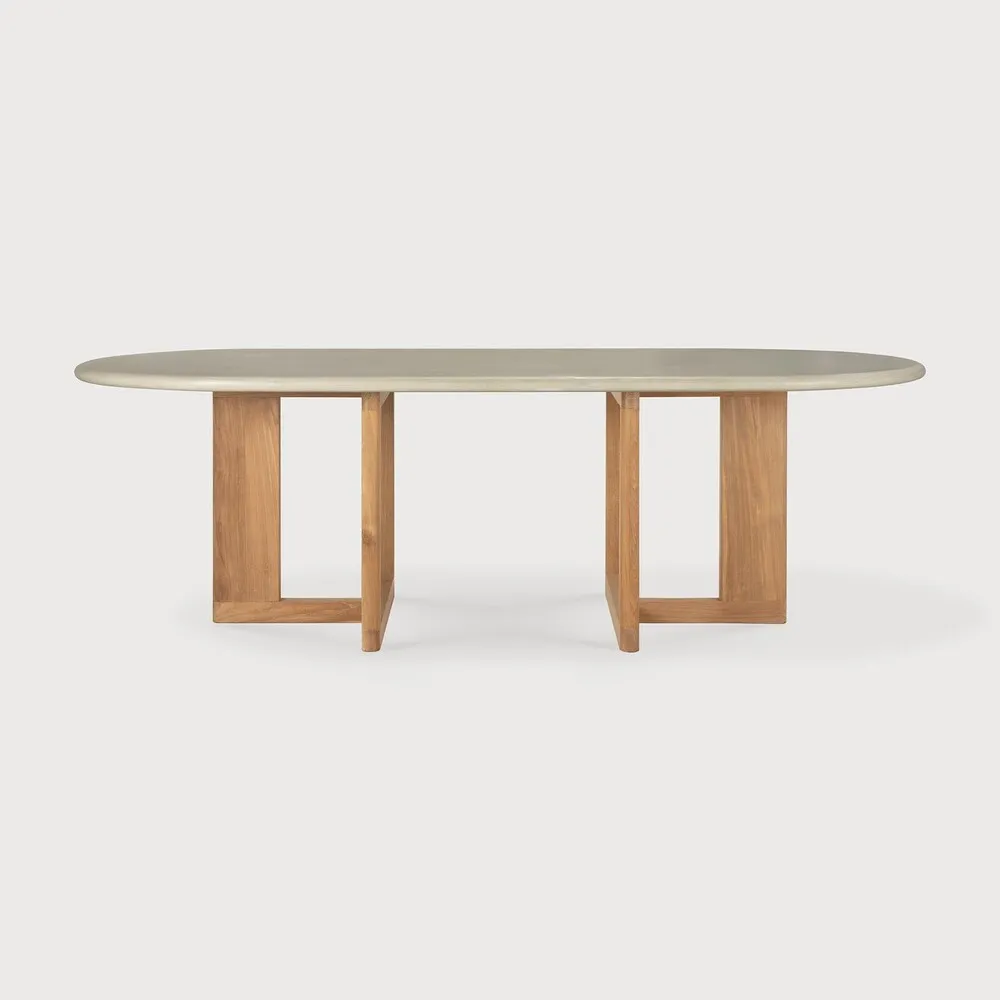 Trestle outdoor dining table 94.5"